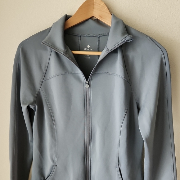 Apana Slate Gray Lightweight Jacket Sz S yoga Pilates outdoor tennis pickle ball - Picture 3 of 16